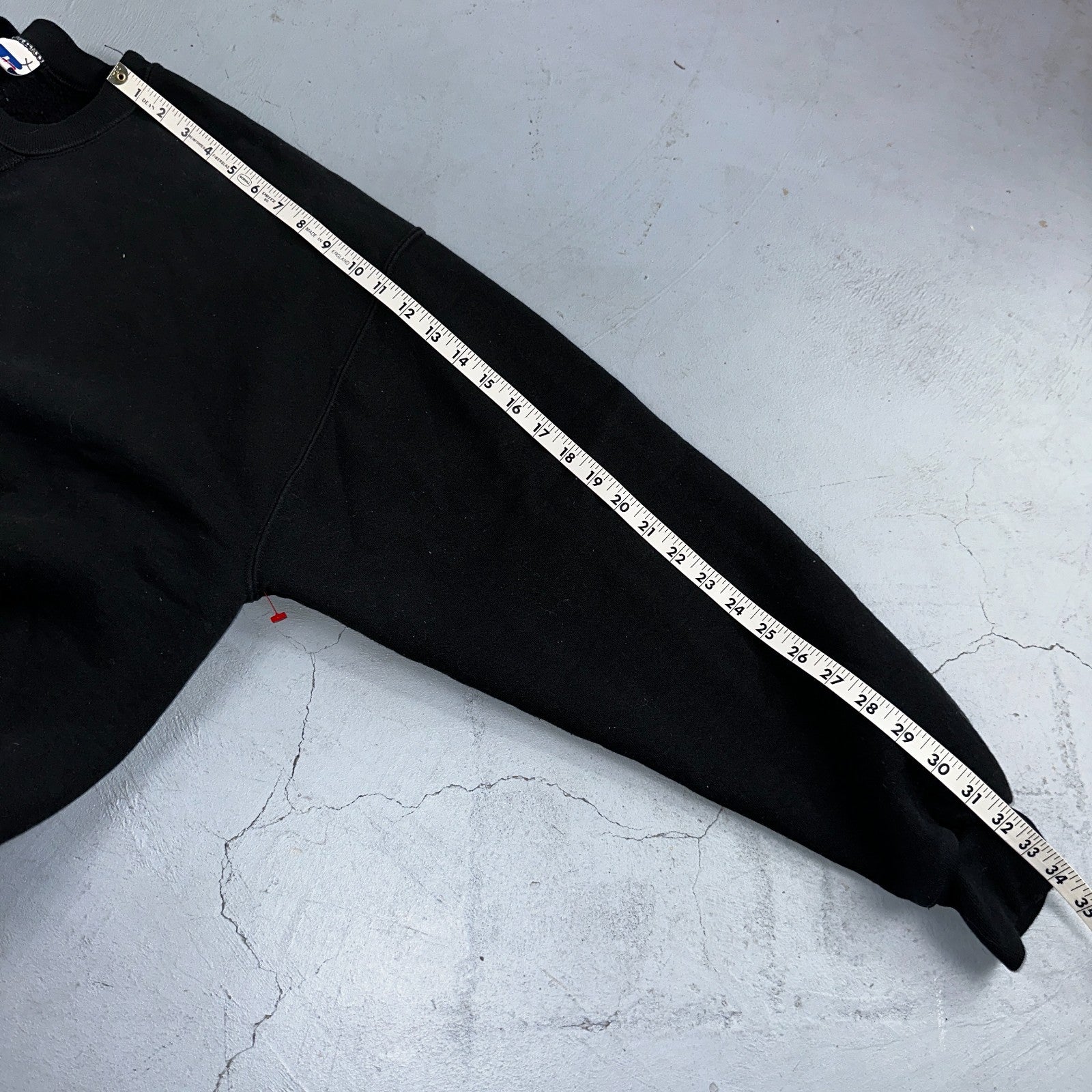 Russell Athletic 2XL Sweatshirt 90s VTG Crewneck Black Basic Blank Essential