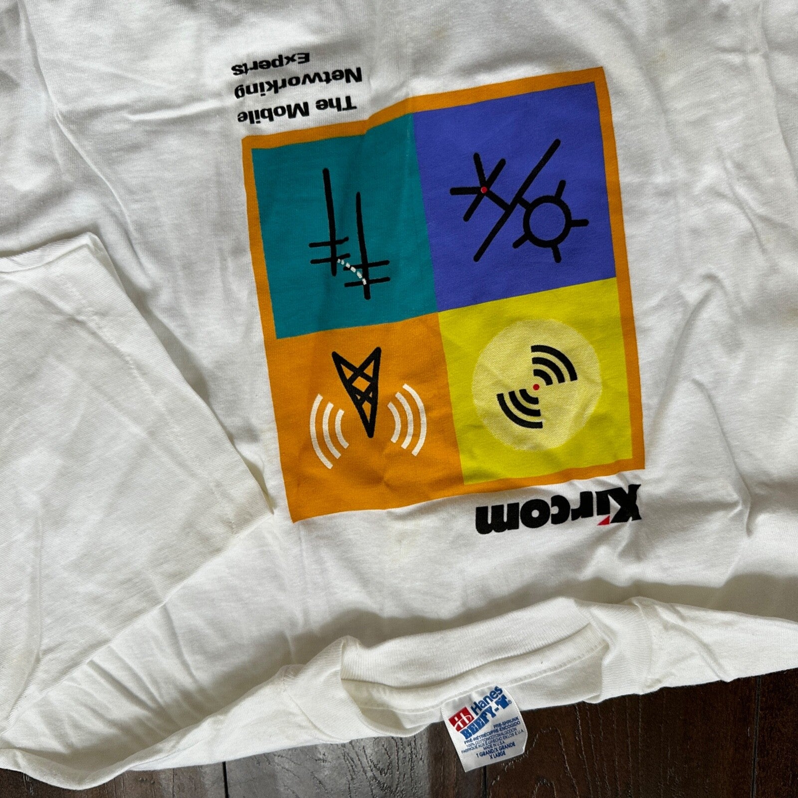 Kircom Mobile Vintage T Shirt Network Hanes Single Stitch Bell System Internet