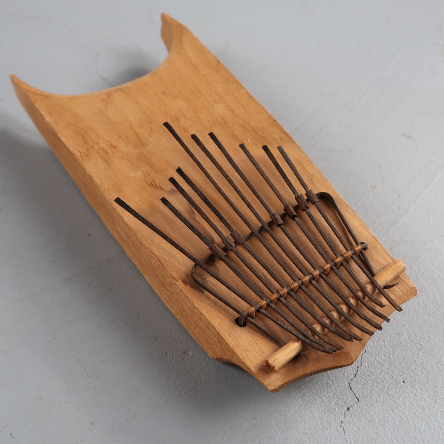 Vintage South African Instrument KALIMBA Hugh Tracey 10 Keys Wooden Thumb Piano
