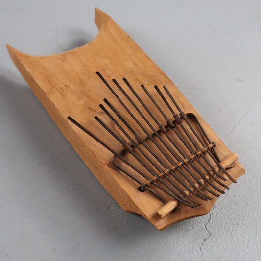 Vintage South African Instrument KALIMBA Hugh Tracey 10 Keys Wooden Thumb Piano