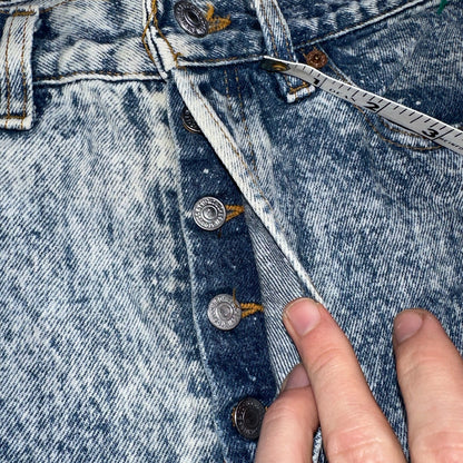 Levis 501 Vintage 80s USA XX Straight Leg Jeans Blue Acid Wash 32x34 Act 31x33