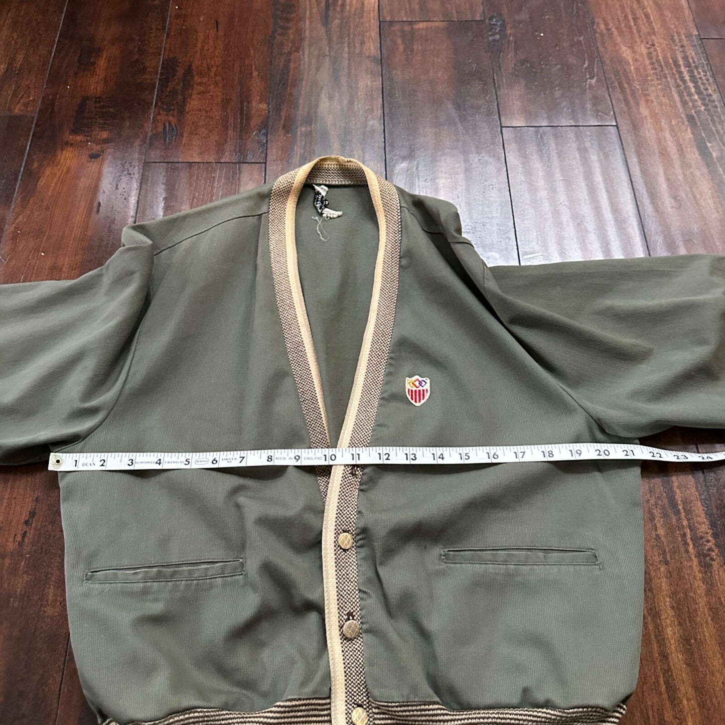 Vintage 60s Sport King Canvas M Montgomery Ward Green Rockabilly Grandpa 1960s