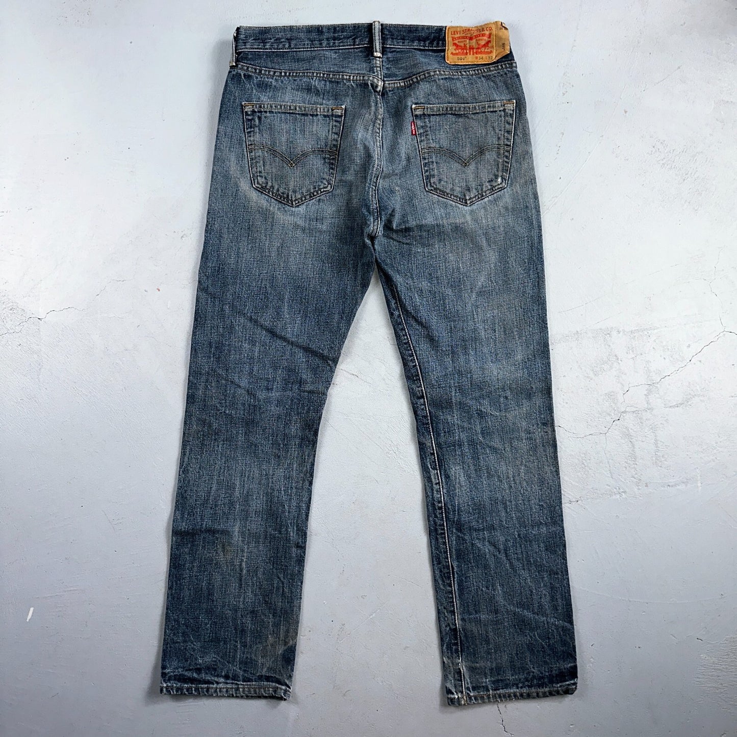 Levis 501 Y2K XX Straight Leg Jeans Blue VTG Med Wash 34x32 Act 33x30