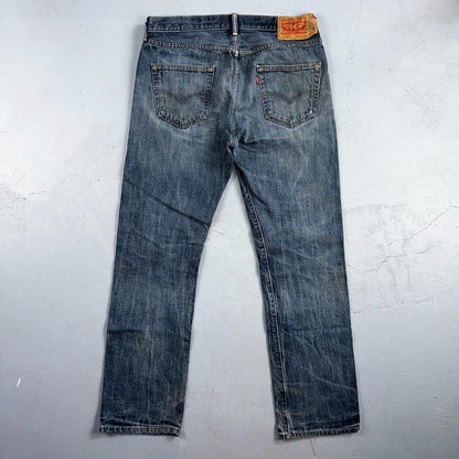 Levis 501 Y2K XX Straight Leg Jeans Blue VTG Med Wash 34x32 Act 33x30