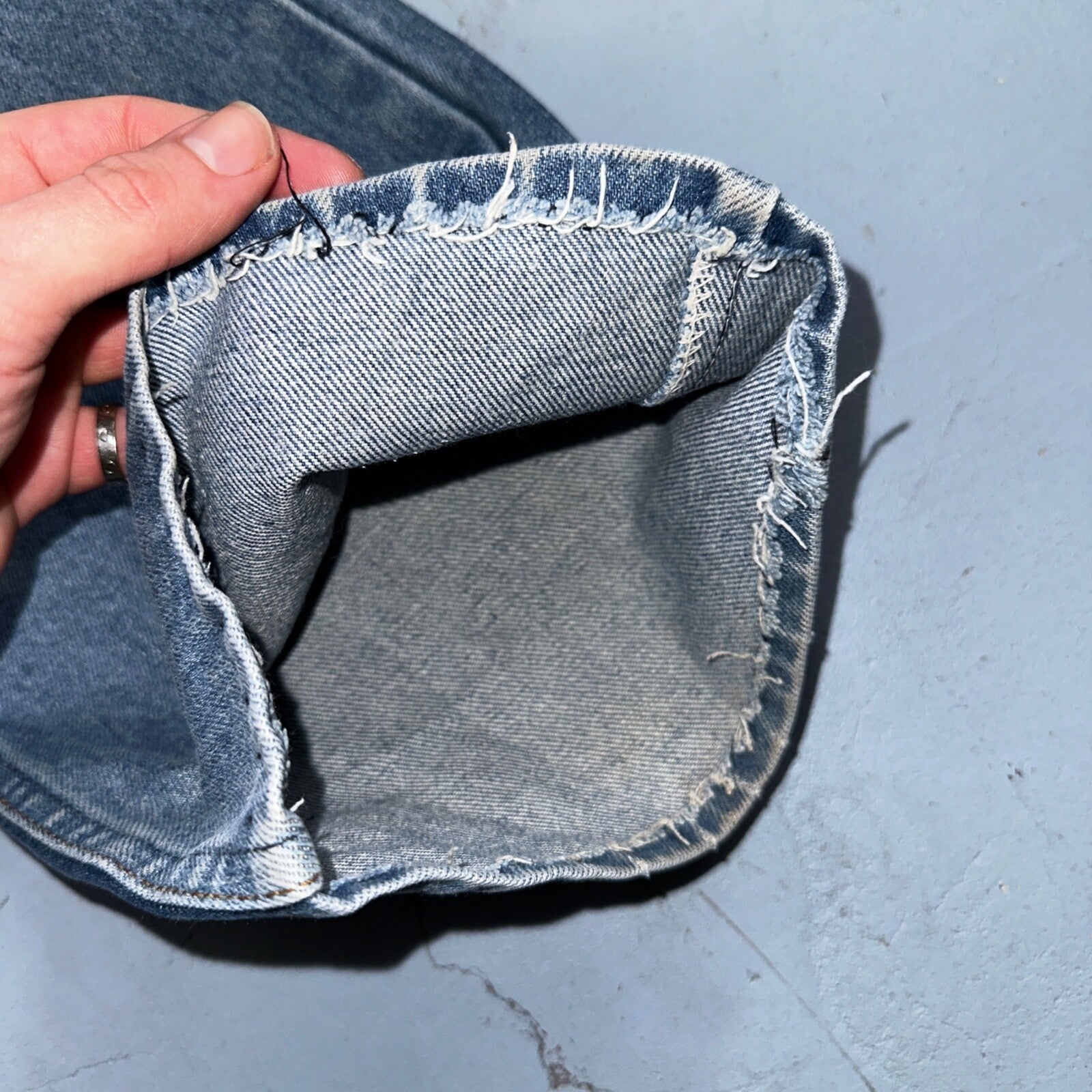 Levis 517 Vintage 80s USA Orange Tab Bootcut Flare Blue Worn Jeans Act 34x26