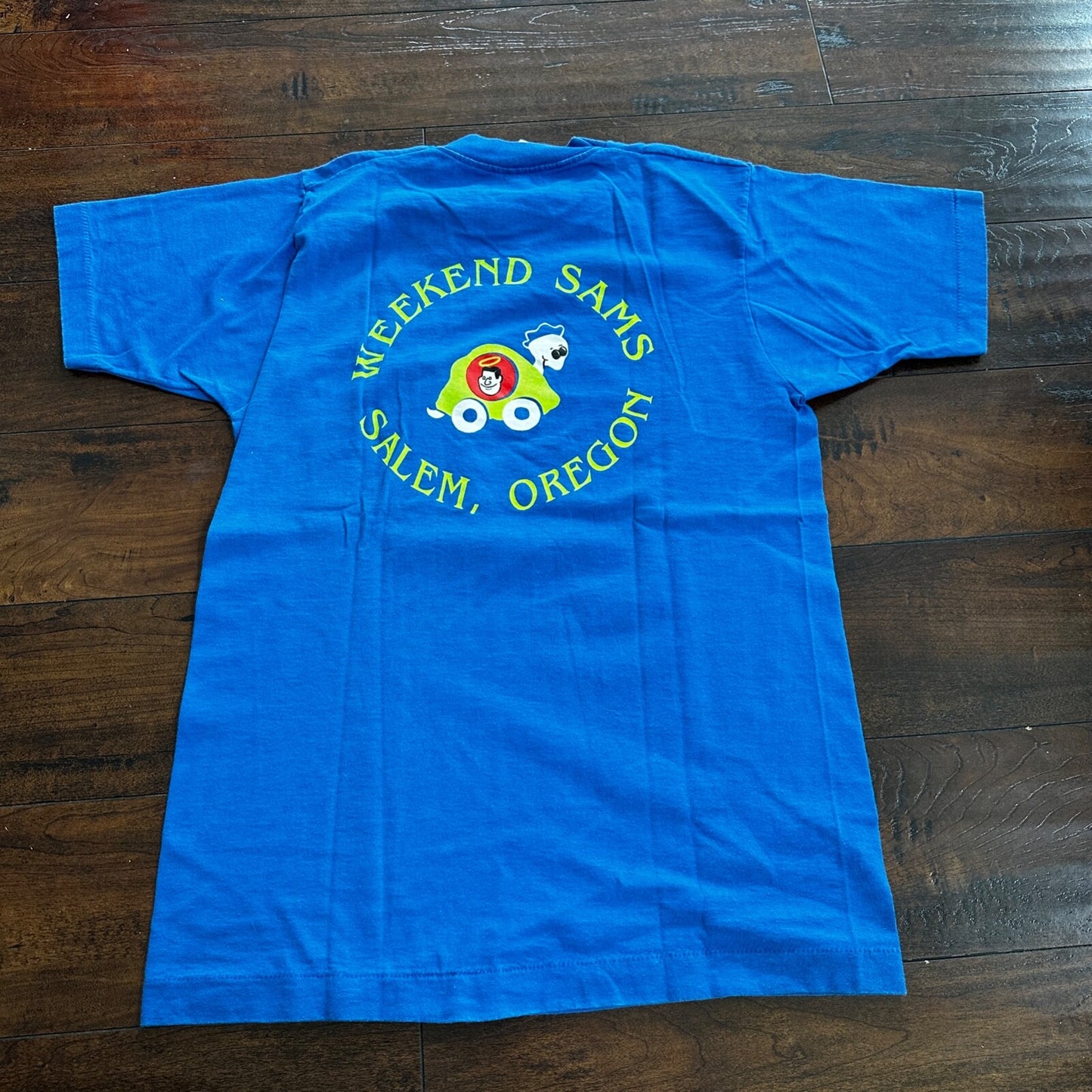 BVD Blank Blue Vintage T Shirt Salem Oregon Weeknd Sams Turtle Pocket Selvedge