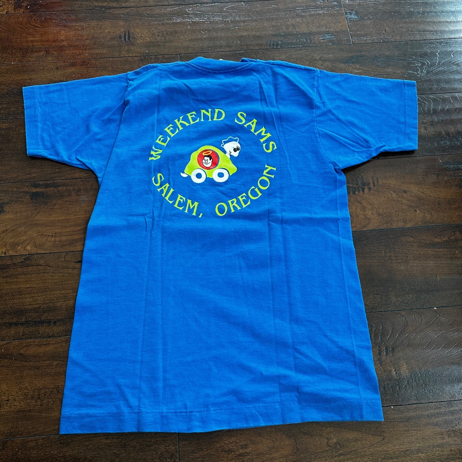 BVD Blank Blue Vintage T Shirt Salem Oregon Weeknd Sams Turtle Pocket Selvedge