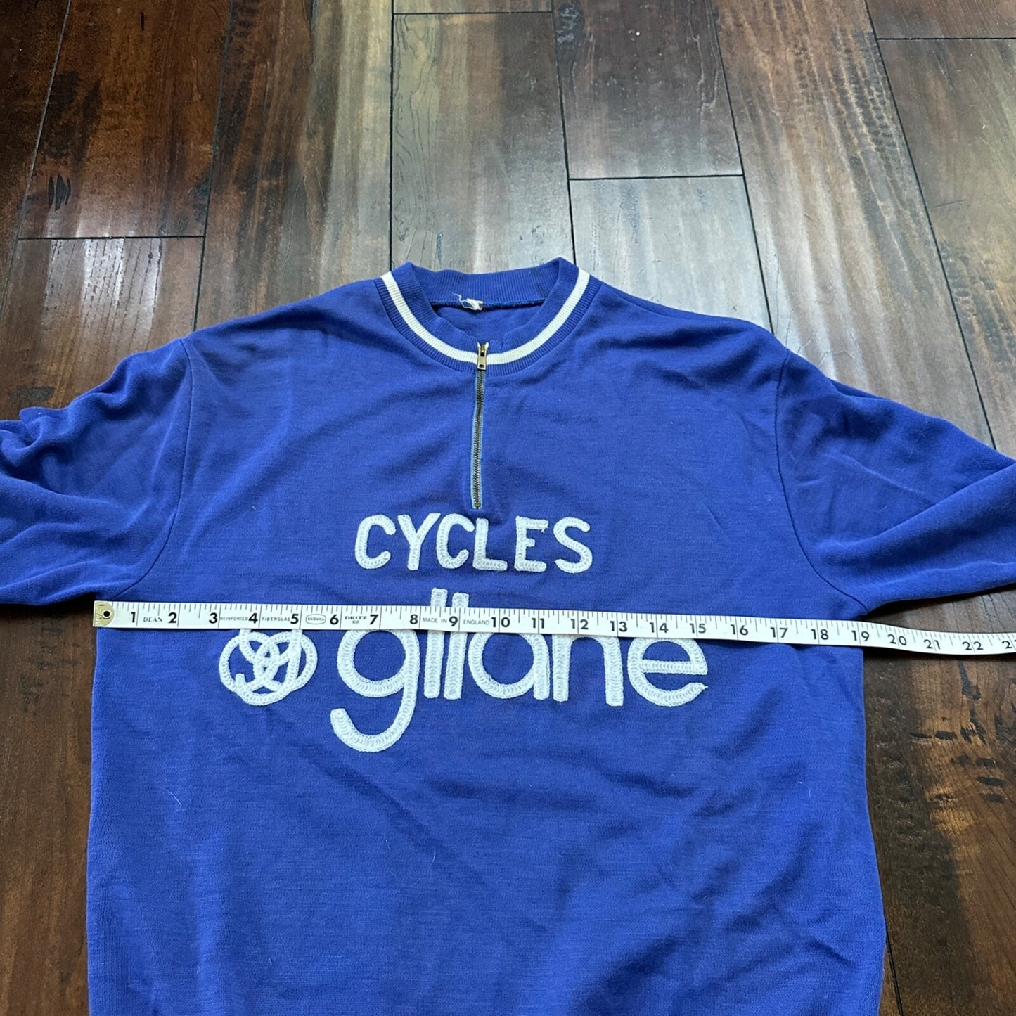 Cycle Gitane 1960s Quarter Zip Crewneck Sweater Chain Stitch Rockabilly 60s RARE