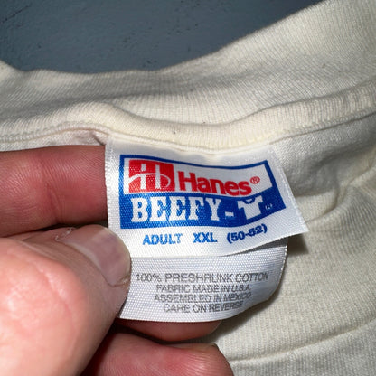 Foster Farms Wanted Chicken VTG T Shirt Funny Y2K 2XL Beige Boho Graphic Fun