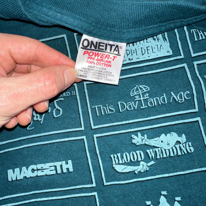 Oneita Shakespeare Hamlet VTG T Shirt 90s Oregon Plays Single Stitch Festival