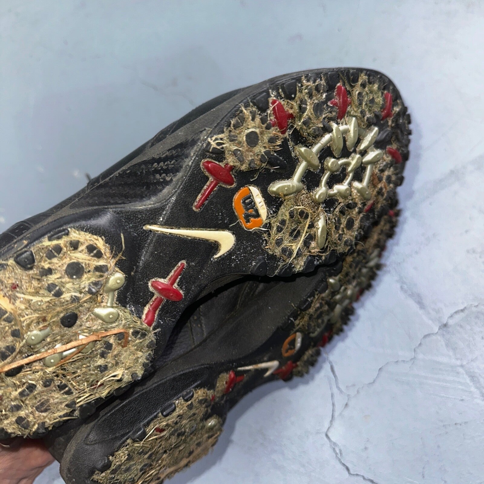 VTG Nike Kempshall Last Golf Shoes Mens 10 Black 90s 1998 Tiger Era Needs Clean