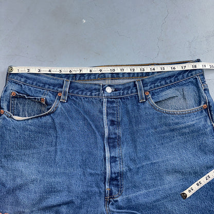 Levis 501 Vintage 80s USA XX Straight Leg Jeans Blue Med Wash 42x33 Act 37x28
