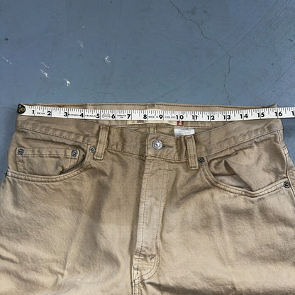 Levis 505 Vintage Y2K Jeans Beige Stained Zipper Fly Straight 34x29 Act 32x28
