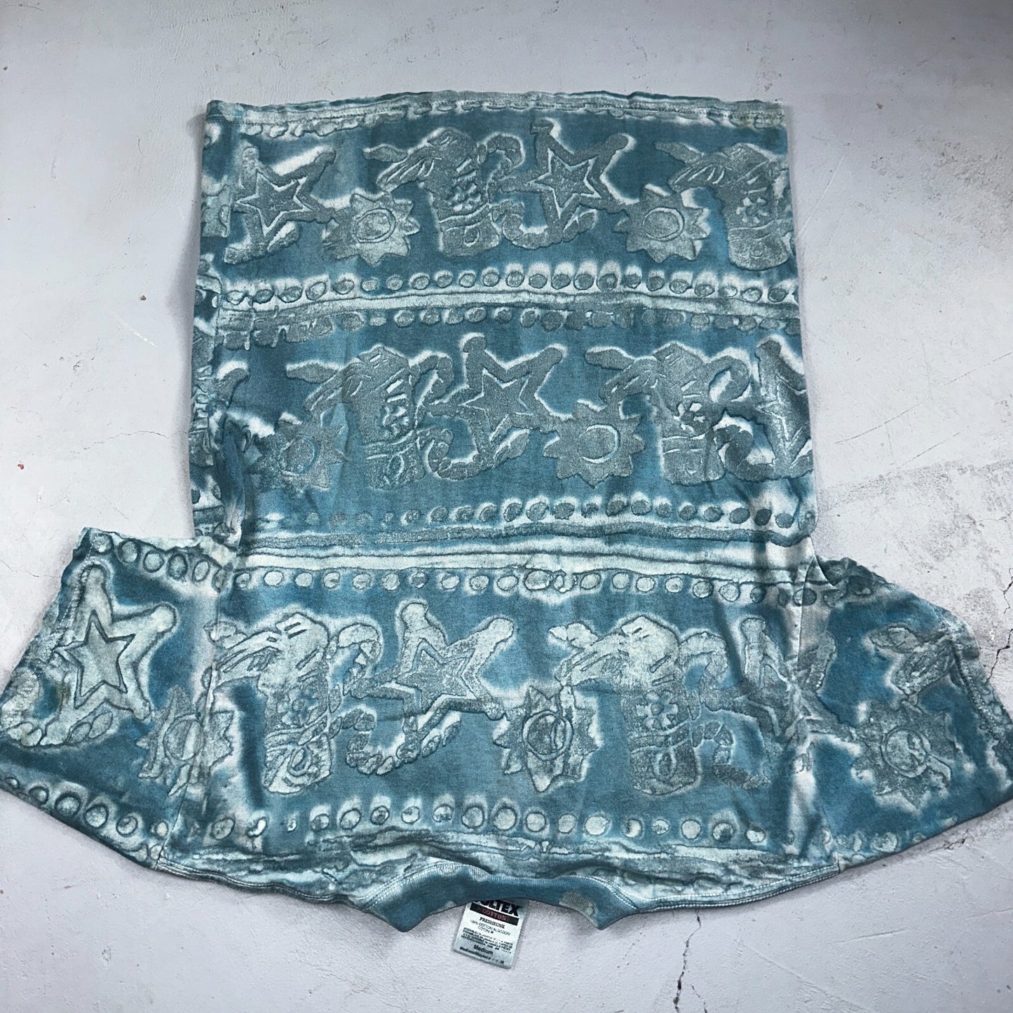 Tultex Tie Dye VTG T Shirt Medium Punk Rock Grunge Thrashed Paint Stained