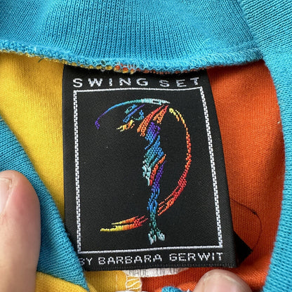 Barbara Gerwit Sweater Vest Womens L Usa Made 80s 90s Golf Colorblock VTG
