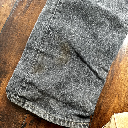 Vintage Levis 501 Button Fly 90s Tag Jeans Black Gray 80s 38x34 Act 35x32
