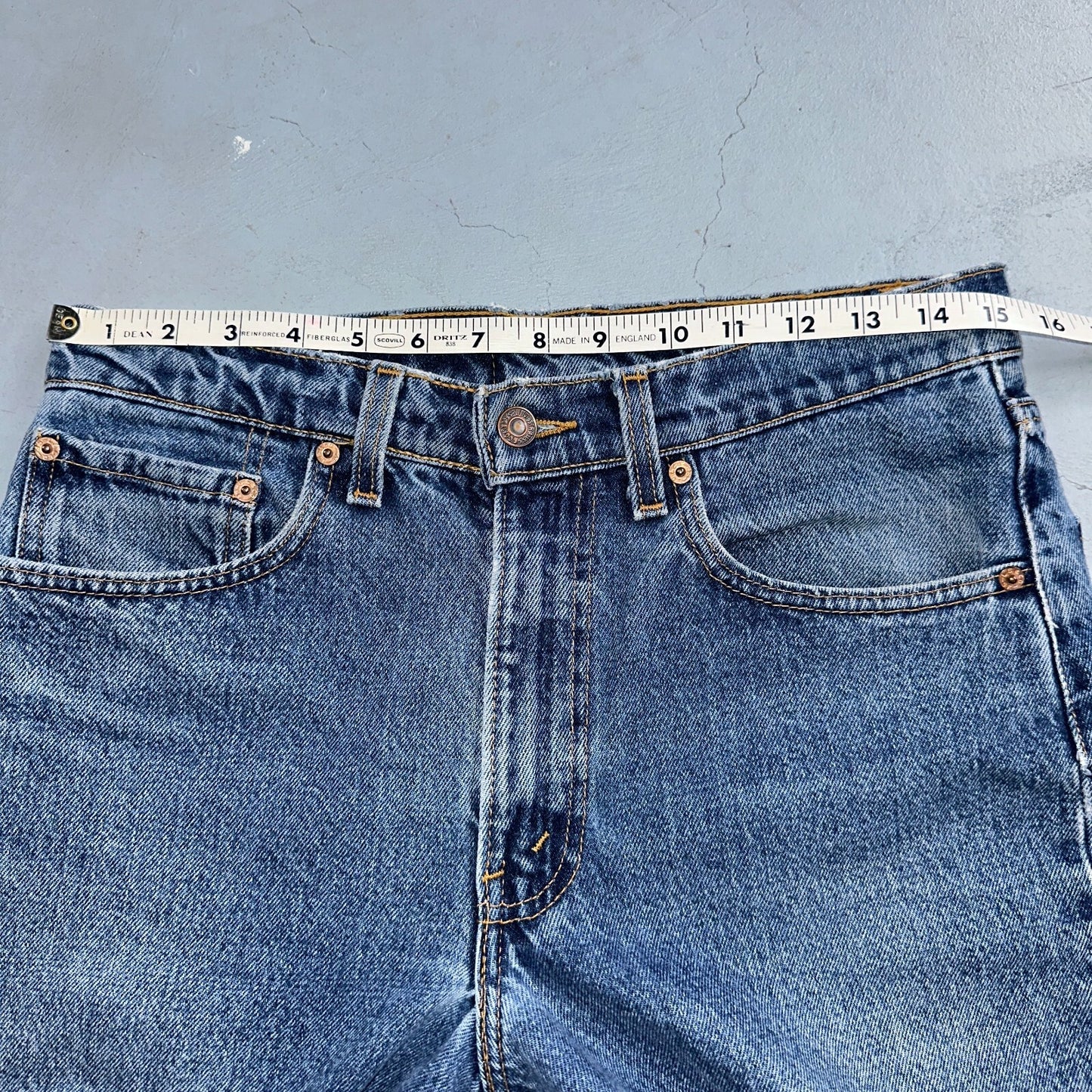 Levis 550 Vintage 90s USA Red Tab Relaxed USA Blue Med Wash Jeans 32x32 Ac 31x30