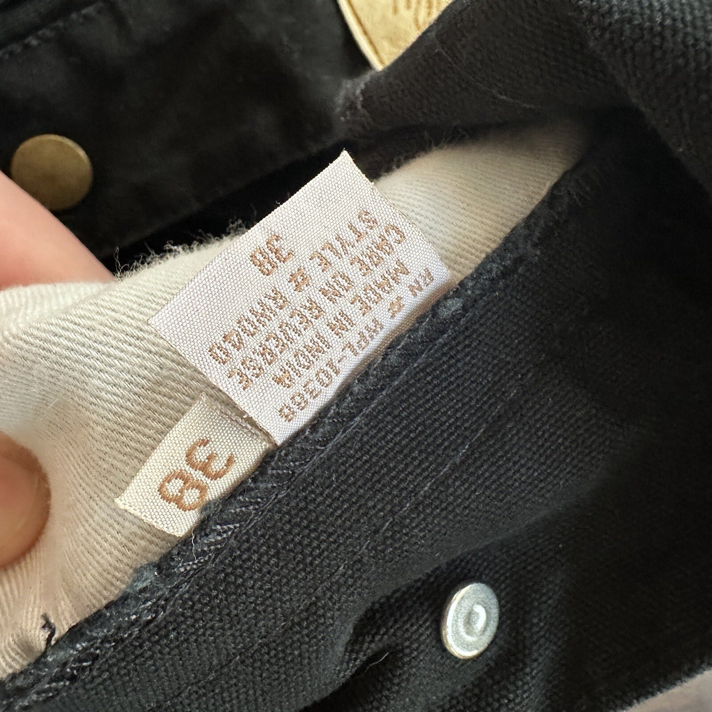 VTG Mens Scully Rangewear Cotton Canvas Outdoor Pants Buckleback Cowboy 38 Black