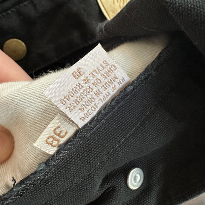 VTG Mens Scully Rangewear Cotton Canvas Outdoor Pants Buckleback Cowboy 38 Black