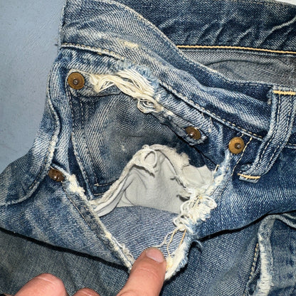 Levis 501 XX Big E Vintage 40s Redline Selvedge USA XX 1940s 50s Jeans 27x27