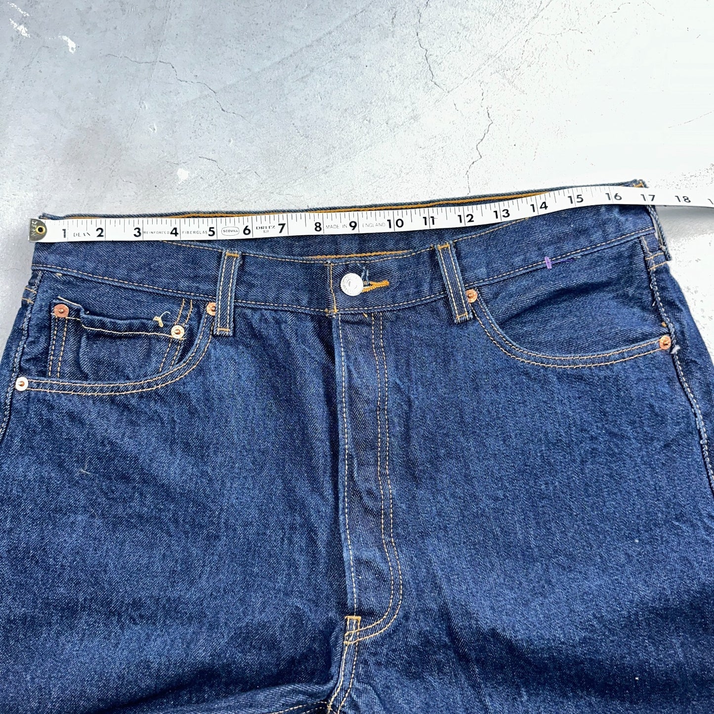 Levis 501 Vintage Y2K 90s XX Straight Leg Jeans Blue Dark Wash 36x40 Act 34x35