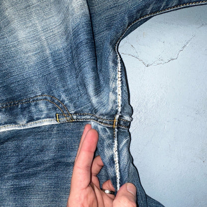 Levis 501 Y2K XX Straight Leg Jeans Blue VTG Med Wash 33x34 Act 31x29