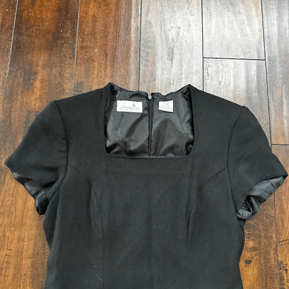 Liz Claiborne Dress Womens 10 Petite Black Maxi Lace Ladies Cute Church