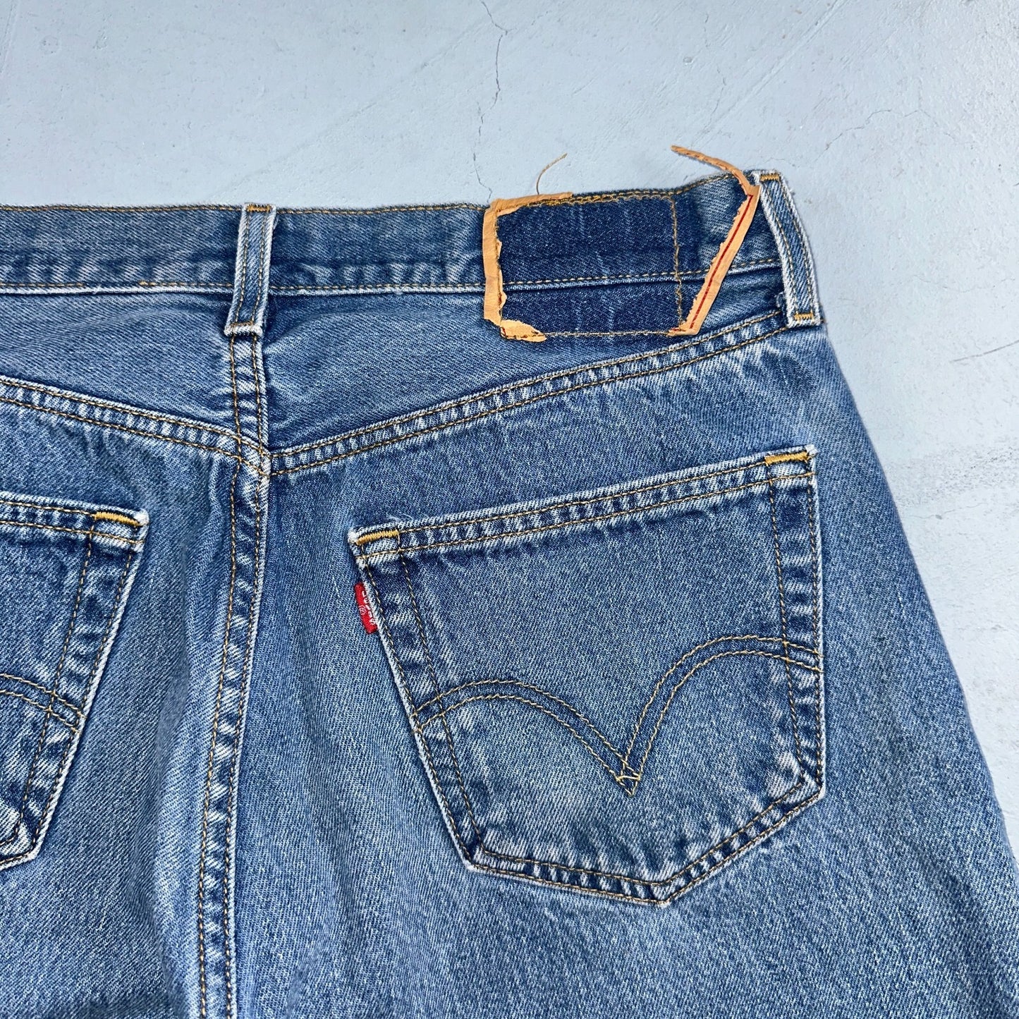 Levis 501 Vintage Y2K XX Straight Leg Jeans 90s Blue Med Wash 34x36 Act 31x31
