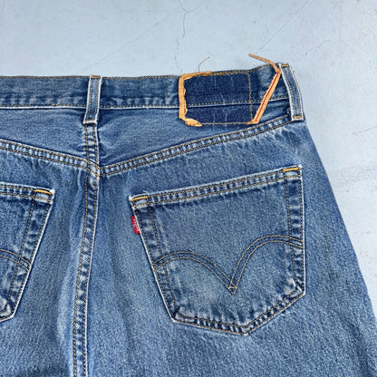 Levis 501 Vintage Y2K XX Straight Leg Jeans 90s Blue Med Wash 34x36 Act 31x31