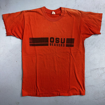 OSU Oregon State USA 70s 1970 VTG T Shirt USA Beavers RARE Single Stitch XL