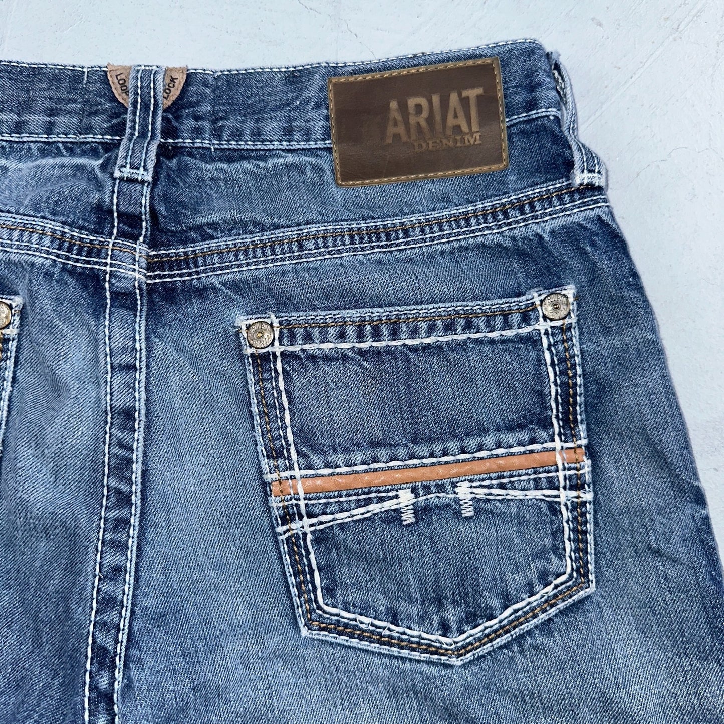 Ariat Jeans Mens 30 X 34 Blue Denim Rebar M4 Relaxed Boot Cut Workwear Country