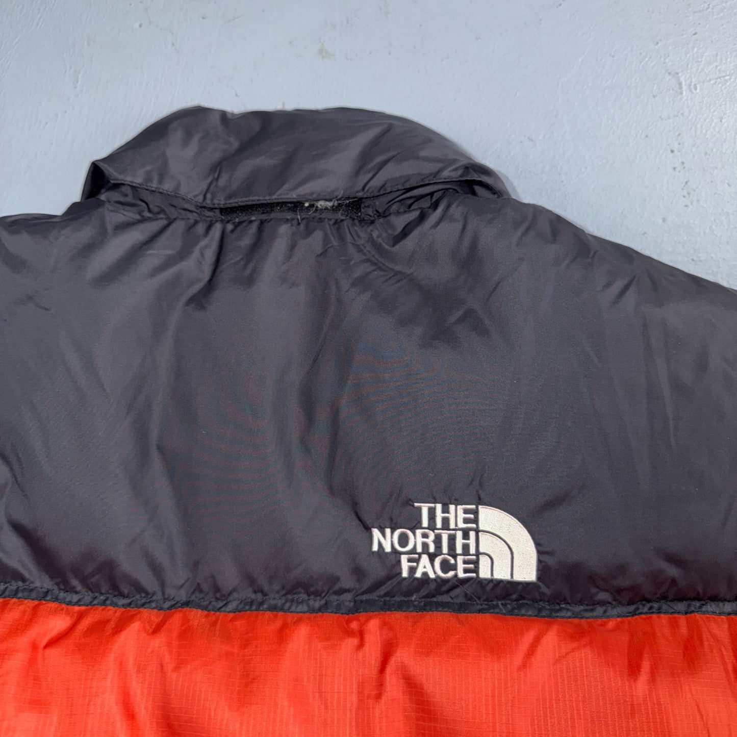 VTG The North Face 90s Nupste Vest XL Goose Down Orange Warm Damaged TNF