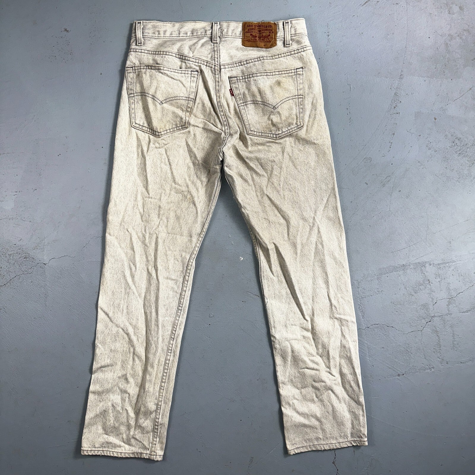 Levis 501 Vintage 90s USA XX Straight Leg Jeans 31x30 Gray Light Wash Act 31x29