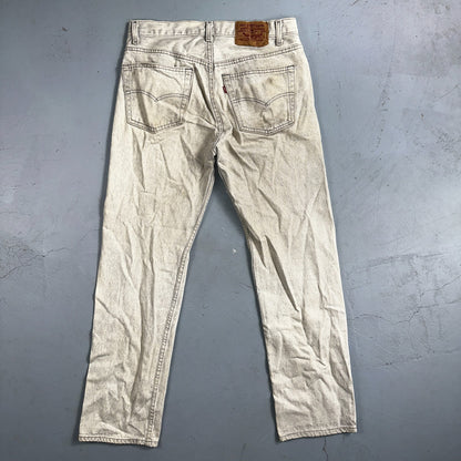 Levis 501 Vintage 90s USA XX Straight Leg Jeans 31x30 Gray Light Wash Act 31x29