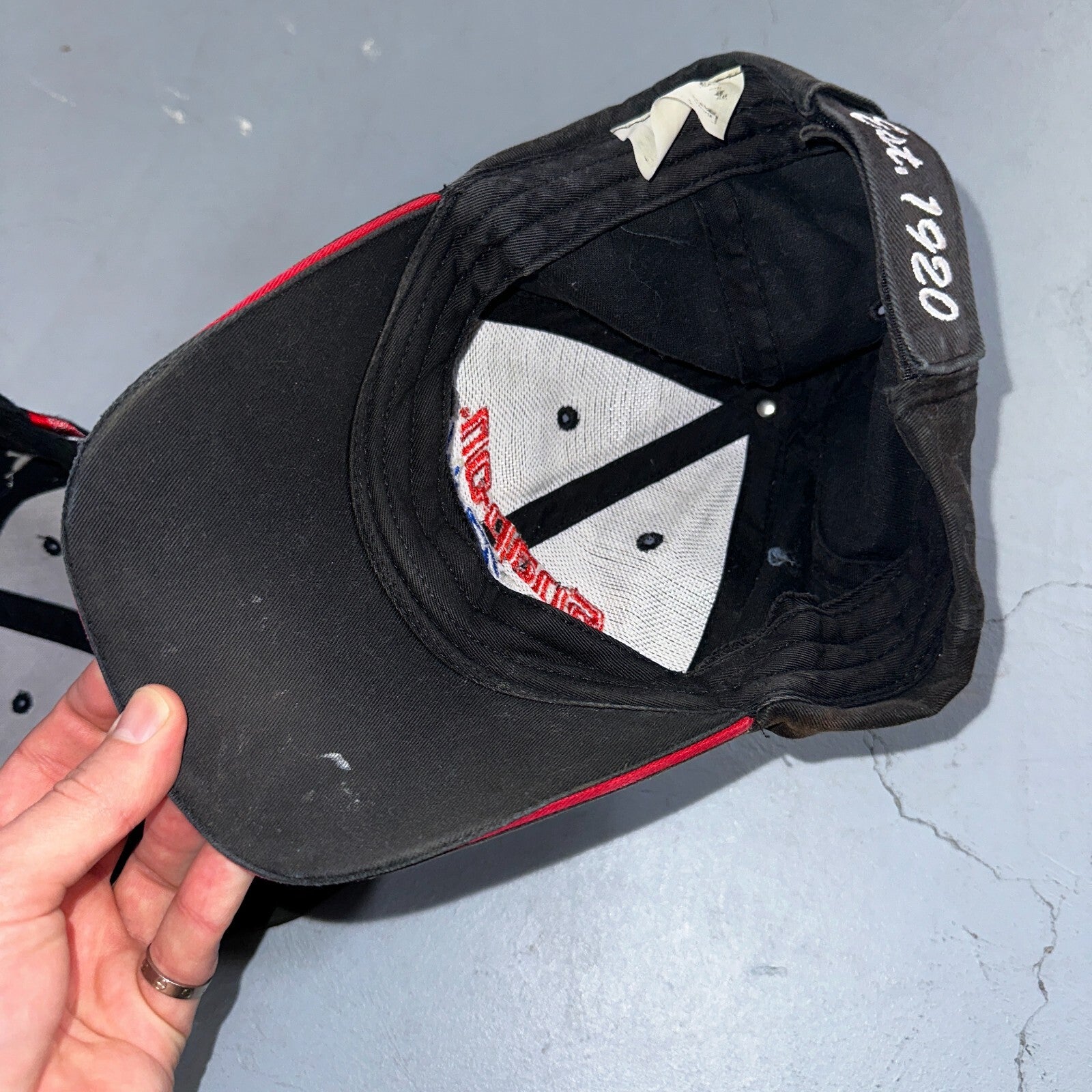 Snap On Racing Lot of 2 VTG Hat Cap Snapback Black Flames Y2K Dirty Cool Cars