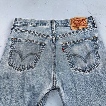 Levis 501 Vintage Y2K XX Straight Leg Jeans 33x36 Light Wash 2000s Act 31x32
