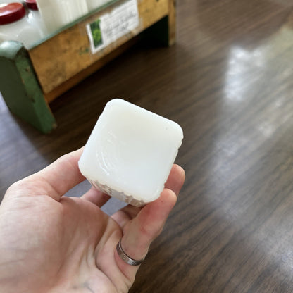 Griffith Milk Glass Spice Jar Set with Wooden Rack USA 1930s Art Deco 12 Pc