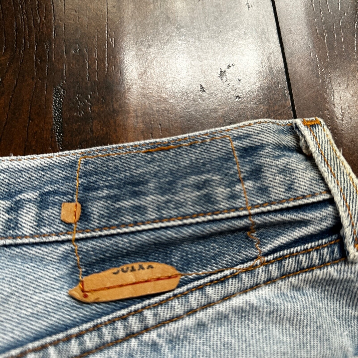 VTG 90s Levis 501 Button Fly 38x33 USA Tag Jeans Straight Wash Blue XX Act 34x28