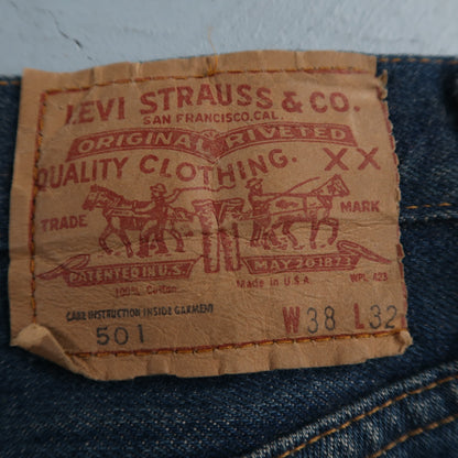 Levis 501 Vintage 70s SS Redline Selvedge USA XX Jeans Med Wash 38x32 Act 35x29