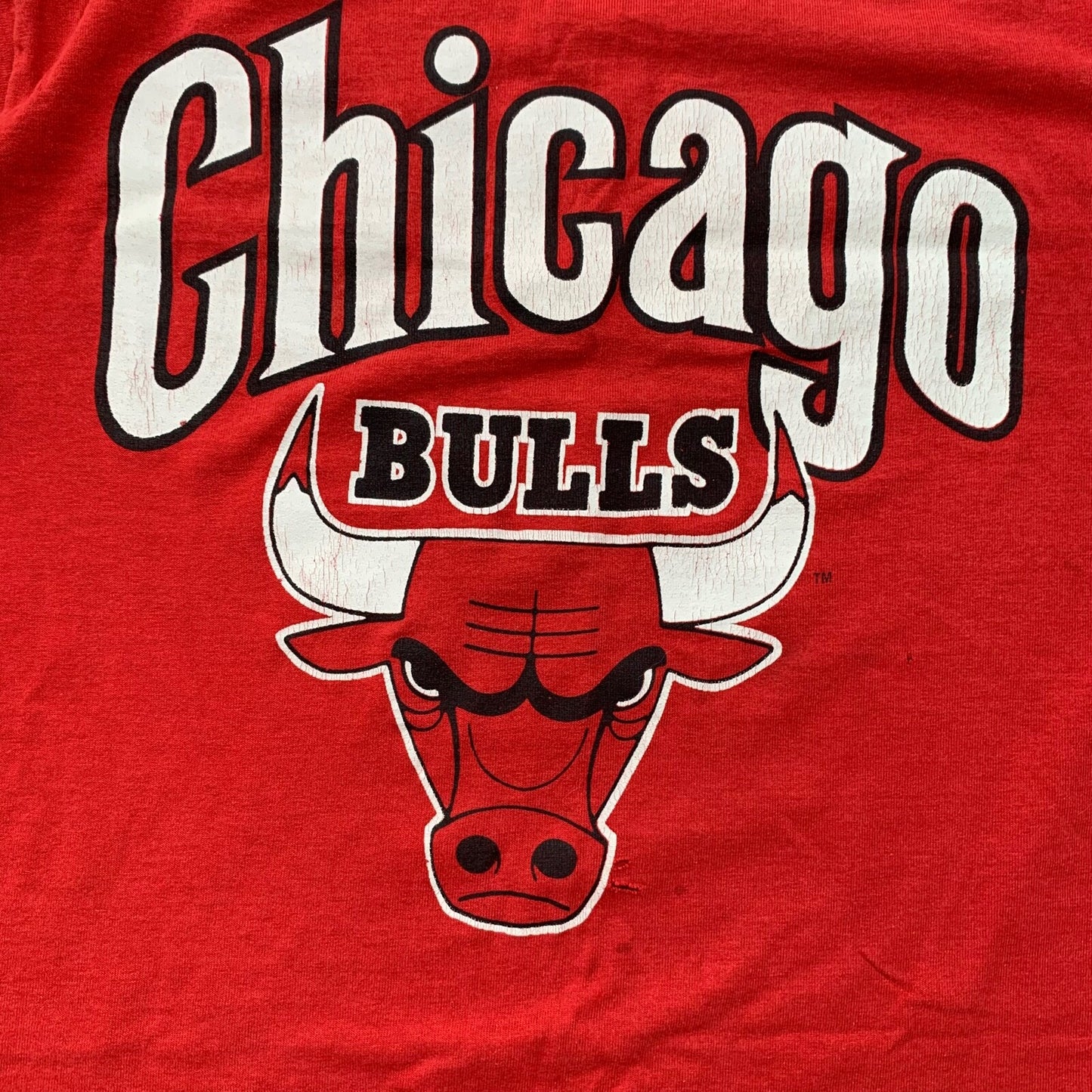 Chicago Bulls 90s Jordan Vintage T Shirt Swingster Classic Logo Medium Red 80s