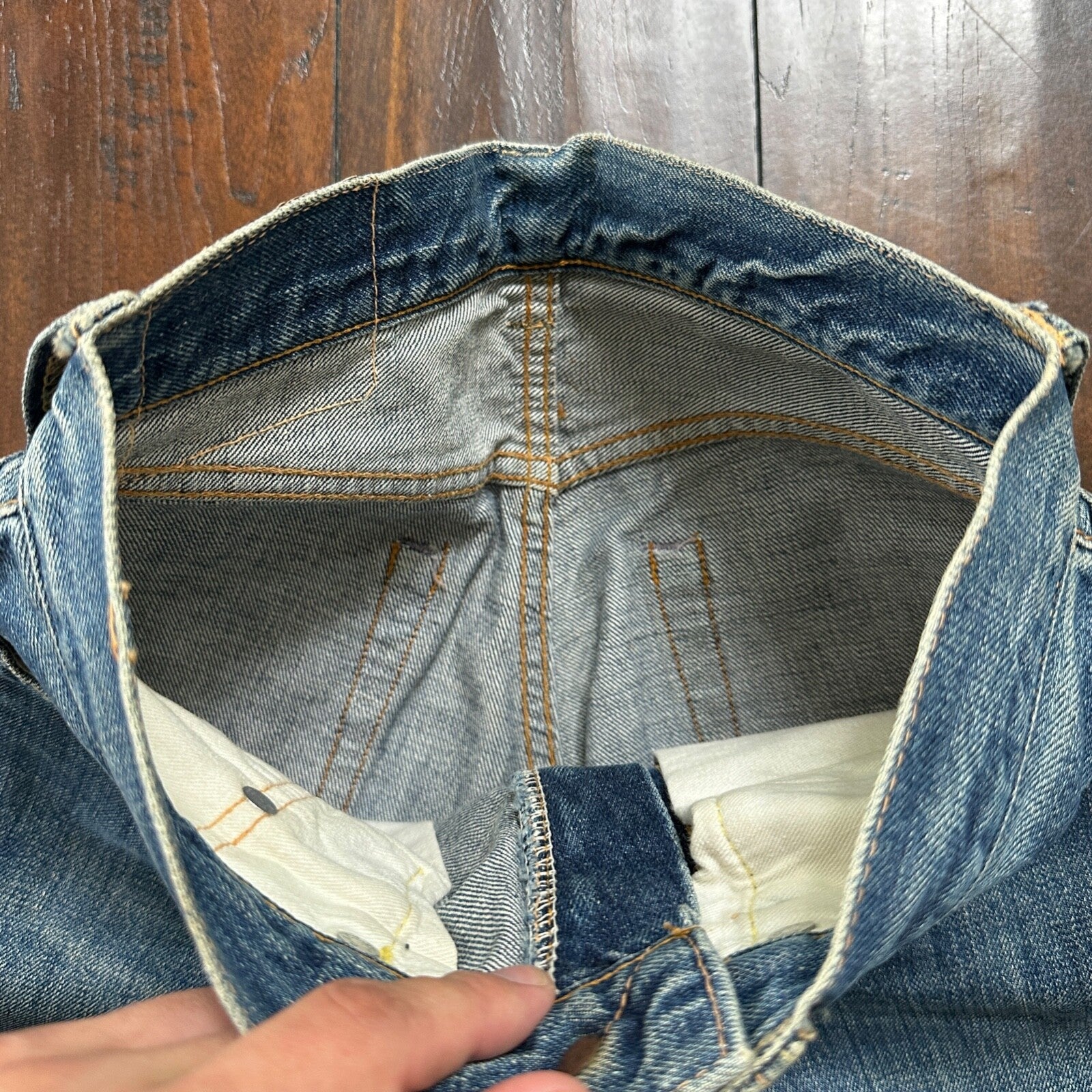 Vintage LEVIS 501XX Jeans Big E 1960s Denim Redline Selvedge 25x29 USA 60s 505