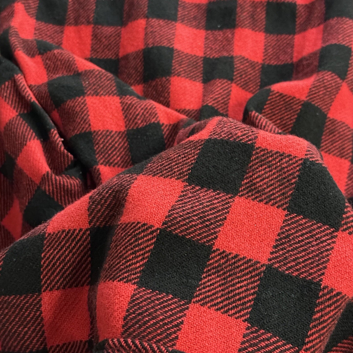 1950's vtg Buffalo Plaid Flannel L/S Jac Over Shirt Med Red Black 50s 60s Worn