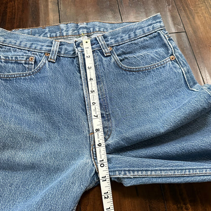 VTG 80s Levis 501 Button Fly 32x36 USA Tag Jeans Straight Wash Blue XX Act 29x32
