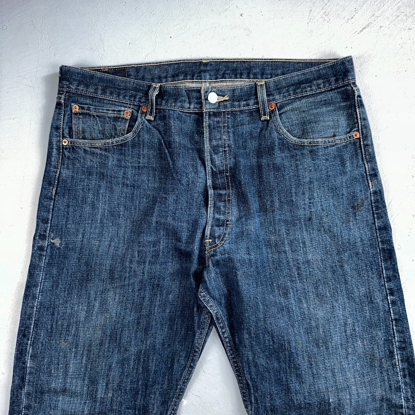 Levis 501 Vintage Y2K XX Straight Leg Jeans Blue Med Wash 38x32 Act 35x29