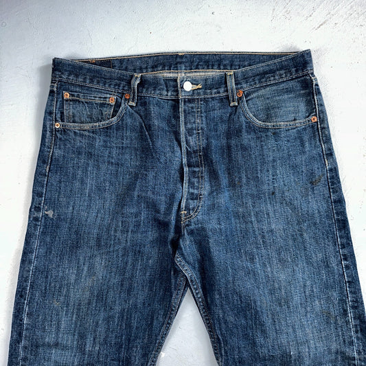 Levis 501 Vintage Y2K XX Straight Leg Jeans Blue Med Wash 38x32 Act 35x29