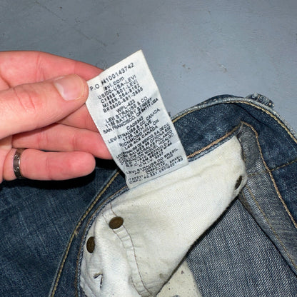 Levis 501 Vintage Y2K XX Straight Leg Jeans Blue Med Wash 33x34 Act 34x32