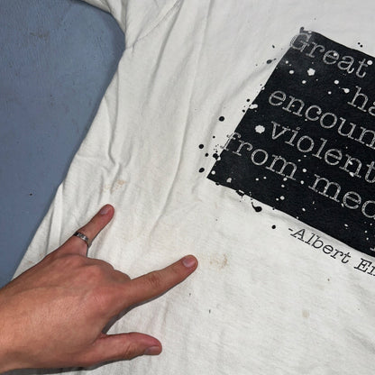Albert Einstein 90s VTG T Shirt Great Spirits Quote Genius FOTL 1994 RARE Earth