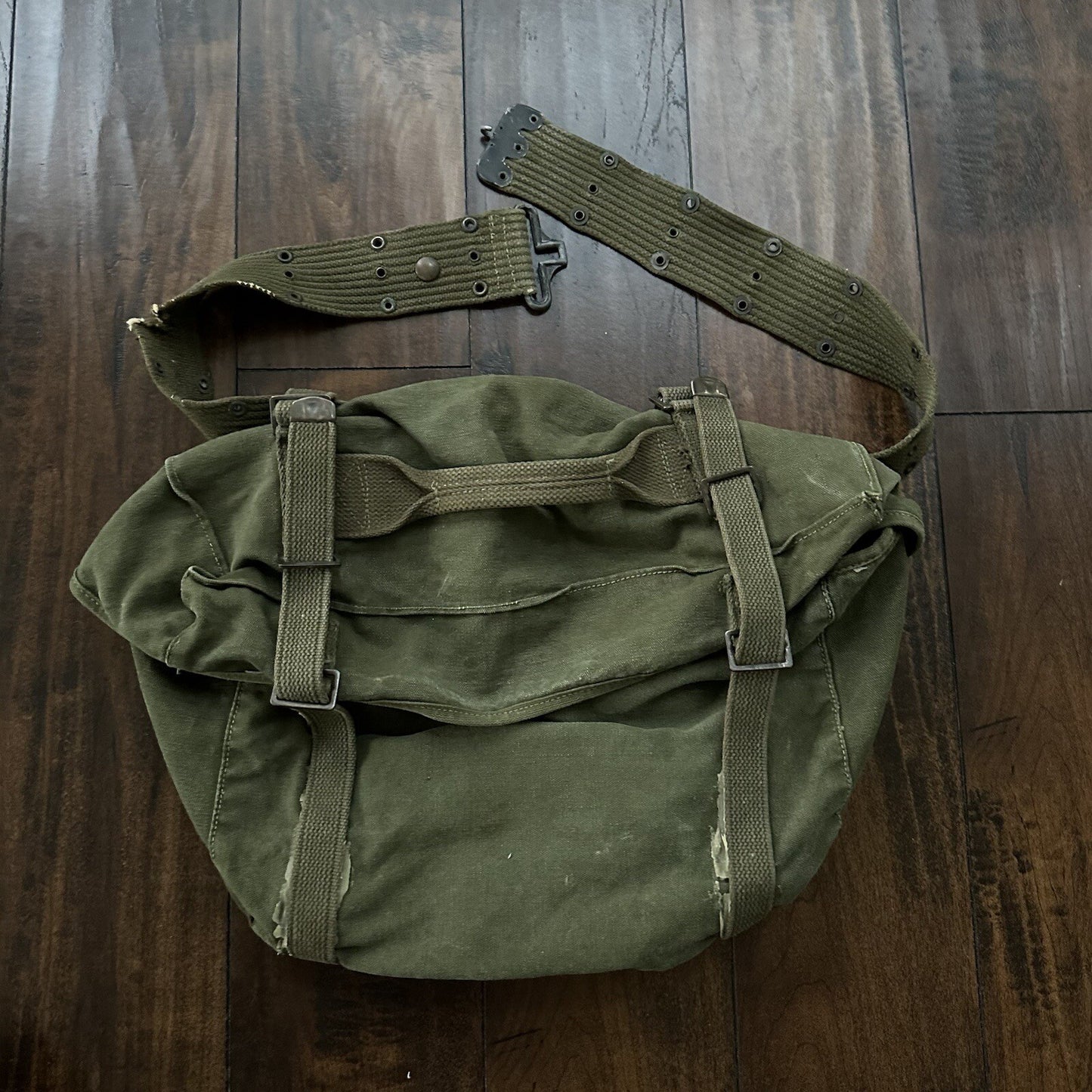 U.S. MILITARY Web Belt Bag Duffle Waist Fanny Pack 1940s 40s WWII Hiking Tools
