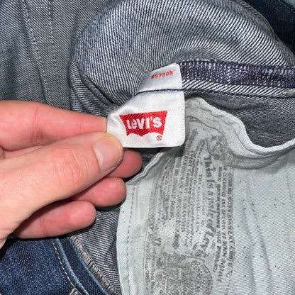 Levis 501 Y2K XX Straight Leg Jeans Blue VTG Whiskers Wash 36x32 Act 36x30