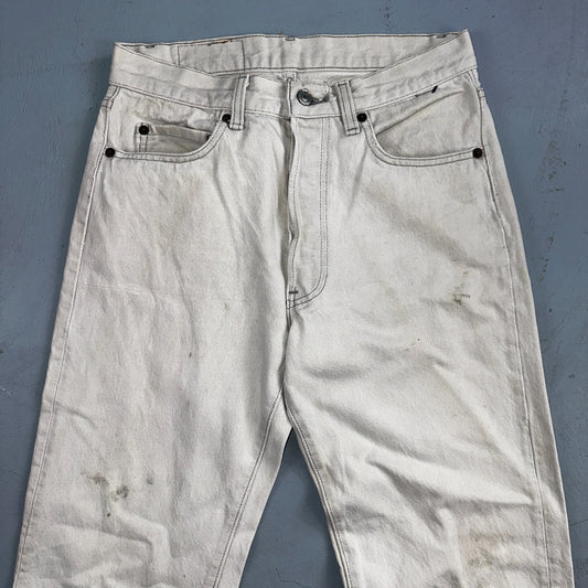 Levis 501 Vintage 80s USA XX Straight Leg Jeans White Med Wash 29x30 Act 28x29